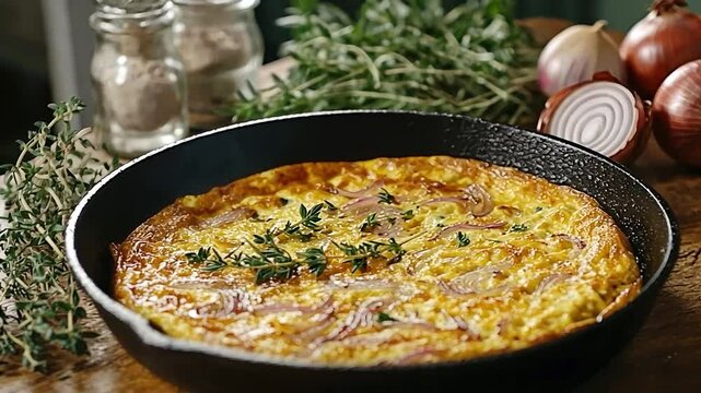 frittata di cipolle italian food video