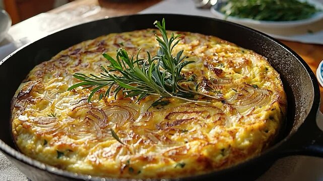 frittata di cipolle italian food video