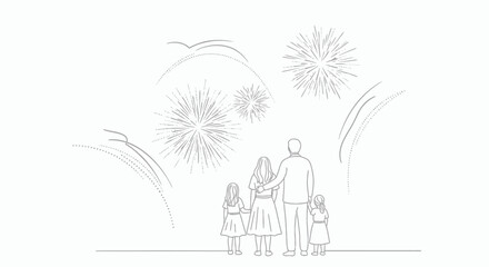ndependence Day 2025 Fireworks Reflection – Patriotic Night Celebration Concept