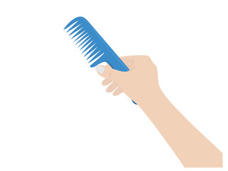 Comb hair on white background.