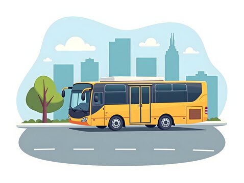 city bus icon illustration