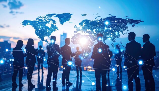 Global Business Network Silhouettes.