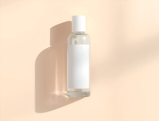 Elegant Cosmetic Bottle Mockup: Minimalist Product Packaging Design