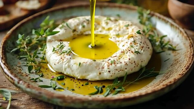 burrata and fresh herbs video