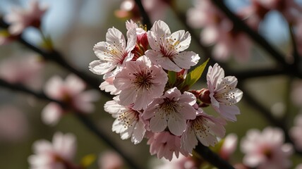 Obraz premium Pink Cherry Blossoms in Full Bloom
