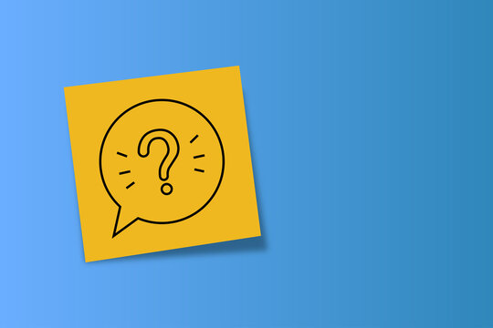 question. to ask. search for answers to questions. frequently asked questions. an icon with a sign on office paper. the banner. advertisement. black lines.