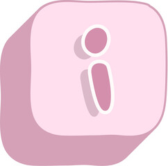 Letter i Pink 3D Alphabet Icon for Kids Learning and Cute Educational Design
