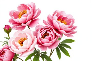 Obraz premium Stunning Pink Peonies Blossom Close Up Floral Spring Bouquet Nature Photography