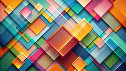 Geometric Overlapping Rectangles Background