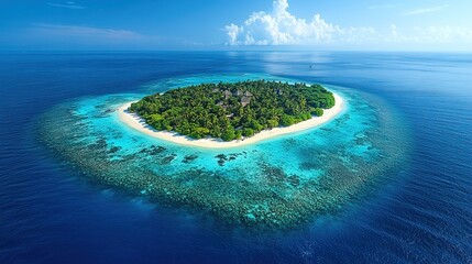 Landscape Drone View of Maldives
