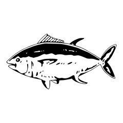 oceanic tuna fish drawing design