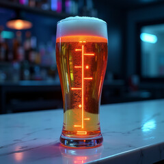 Tall Beer Glass Emoji — 3D Frothy Refreshing Drink