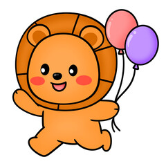 Cute lion cartoon