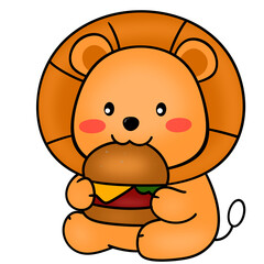 Cute lion cartoon
