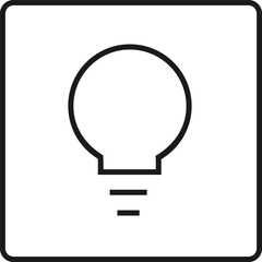 Light Bulb, Lamp Outline Icon, Editable Stroke