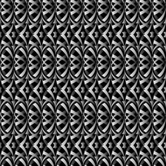 Seamless abstract geometric pattern. Vector volumetric black and white background. Plain texture for your designs