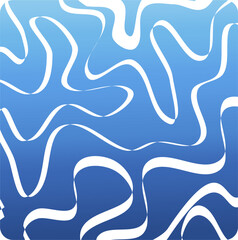 Simple seamless pattern with sea waves. A collection of thin line waves. Ideal for children's decor, summer textiles, nautical designs and beach-themed products.