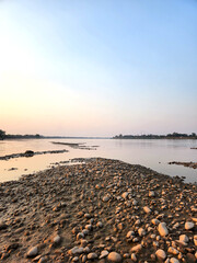 Traditional River Life at Dawn