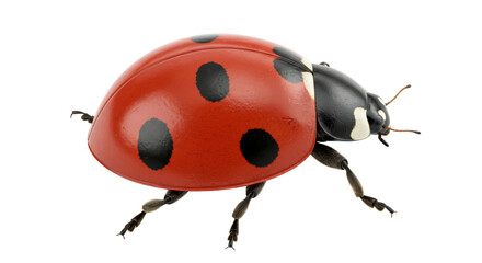 Isolated ladybug on white background
