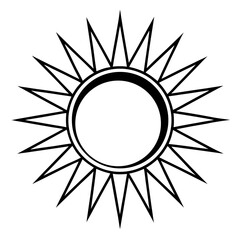 Solar Glow Outline Vector