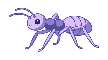 Cute and Expressive Ant Logo Icon with Tapered Head, Curved Body, and Smooth Flowing Lines