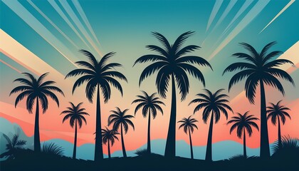 palm trees illustration
