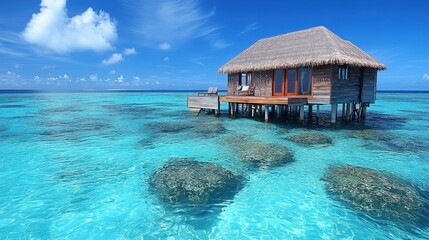 Landscape Drone View of Maldives
