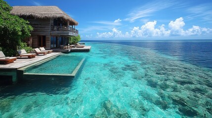 Landscape Drone View of Maldives