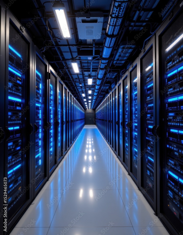 Poster data center operations modern facility digital infrastructure controlled environment perspective vie