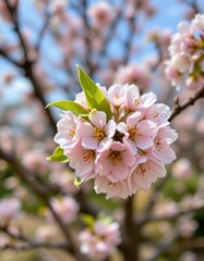 Obraz premium Blossoming cherry blossom action nature park floral photography spring environment close-up view natural beauty concept