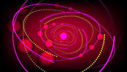 Modern Abstract Space High Technology And Model Background