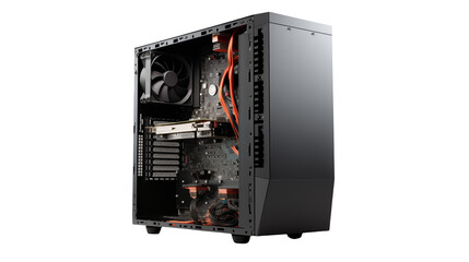 Sleek Gaming PC Tower Showcase: High-Performance Computer Components and Internal Design