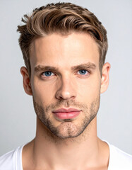 Obraz premium Portrait of young man. Handsome guy, male.