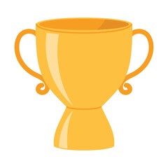 golden trophy isolated on white background