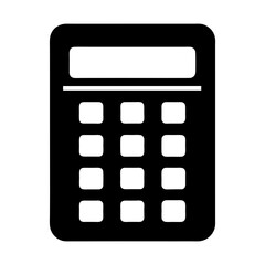 Financial accounting calculator icon vector silhouette