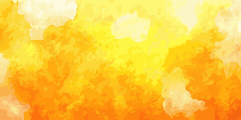 Abstract warm yellow orange watercolor texture background  