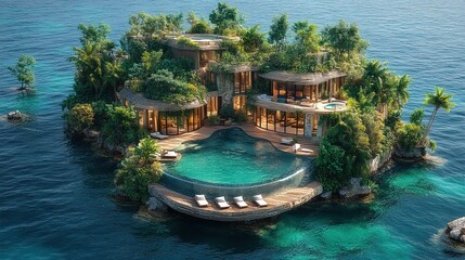 Landscape Drone View of Maldives