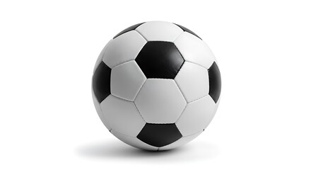 Fototapeta premium Classic Black and White Soccer Ball on White Background