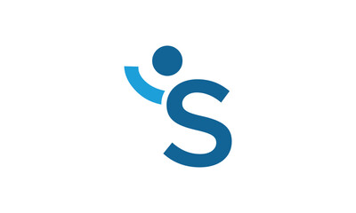a graphic image with a running S theme, on a white background. vector graphic base.