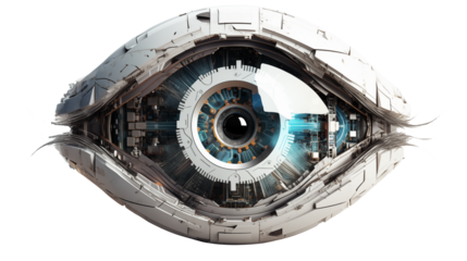 Futuristic Mechanical Eye Design Technology Concept Art