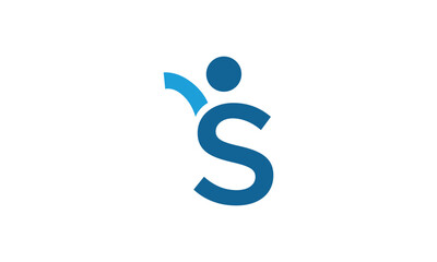 a graphic image with a dancing S theme, on a white background. vector graphic base.