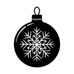 Fototapeta premium Holiday snowflake ornament vector graphic silhouette