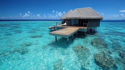 Landscape Drone View of Maldives