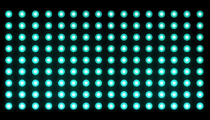 Teal LED Light Panel Display.