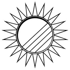 Solar Drift Line Art Vector
