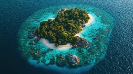 Landscape Drone View of Maldives