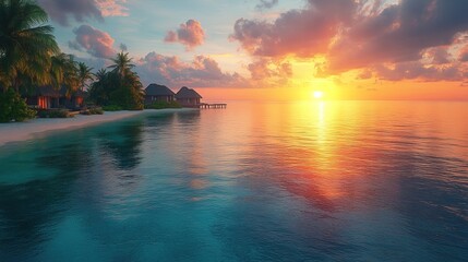 Landscape Drone View of Maldives