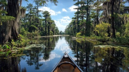 Serene Kayak Ride Through Cypress Swamp
