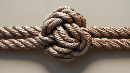 Simple Knot Tied On Rope	
