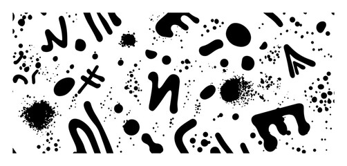doodle ink splatter playful abstract pattern
